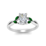 Load image into Gallery viewer, twisted-vine-radiant-cut-emerald-ring-in-white-gold-FD8300RARB1GEMGR-NL-WG.jpg
