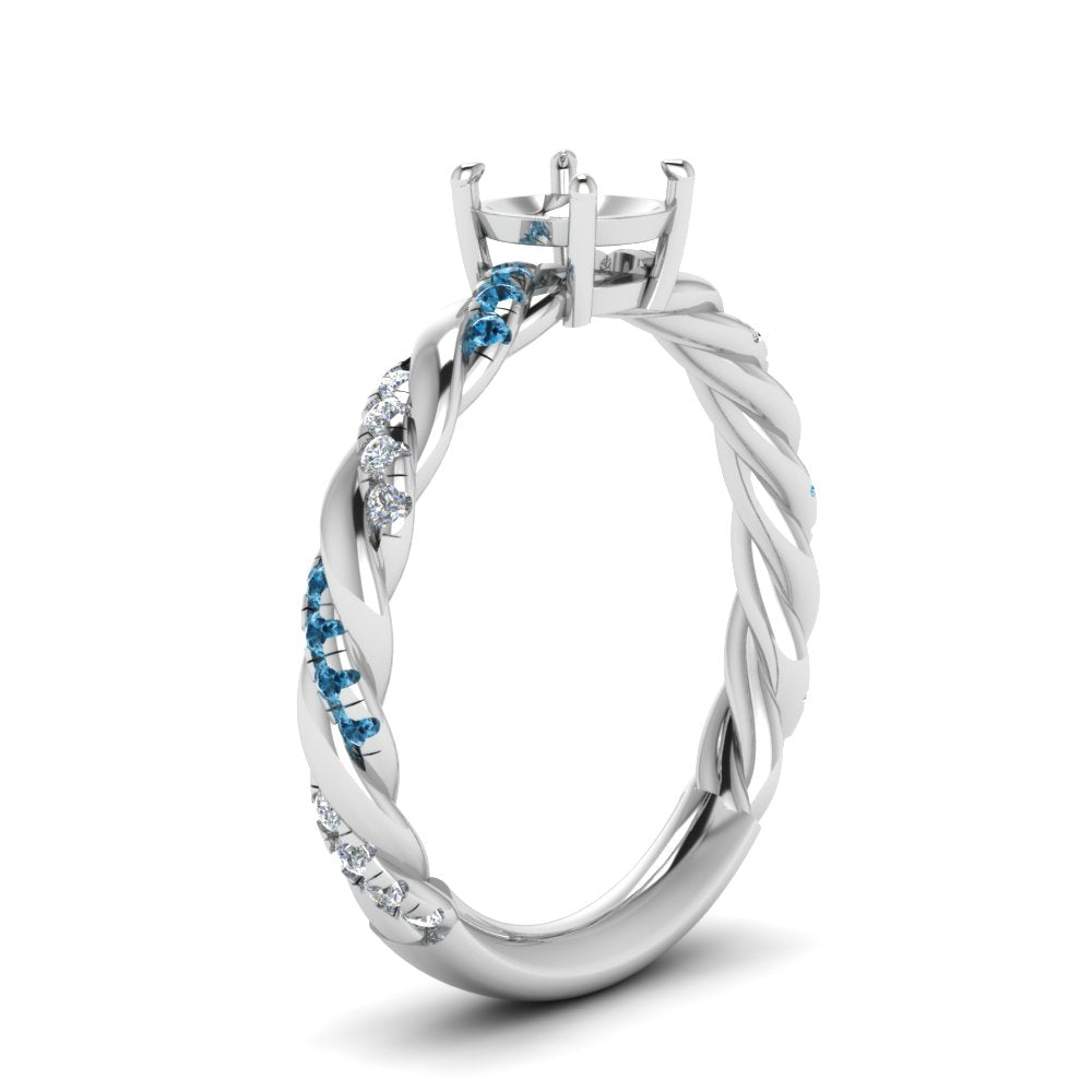 Twisted Vine Semi Mount Engagement Ring