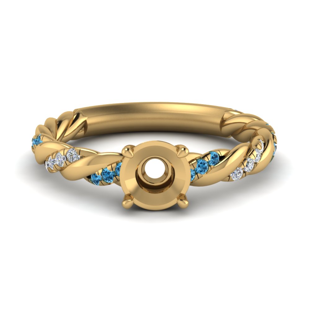 Twisted Vine Semi Mount Engagement Ring