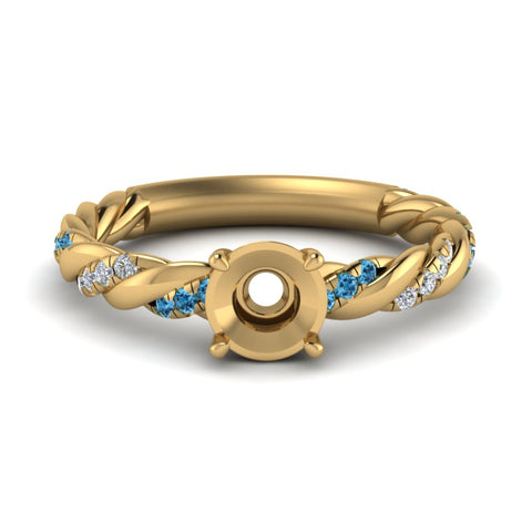 Twisted Vine Semi Mount Engagement Ring