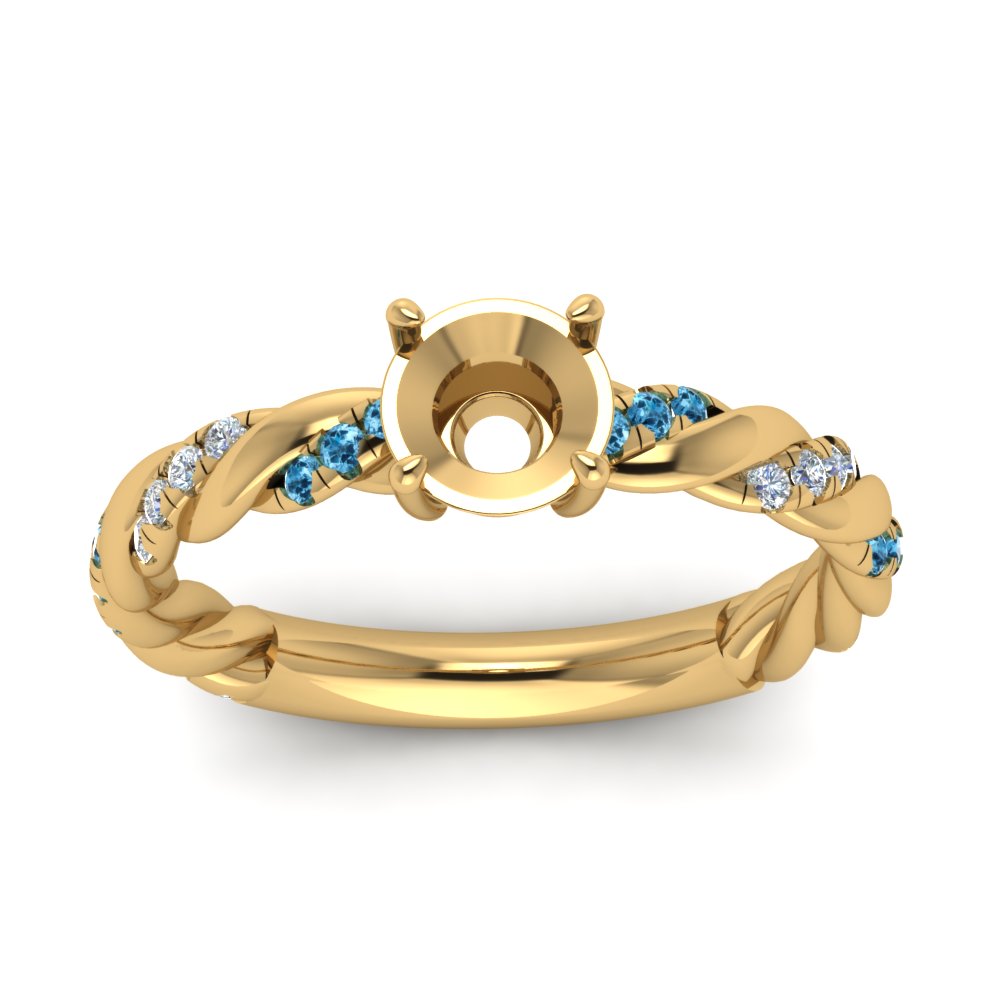 Twisted Vine Semi Mount Engagement Ring