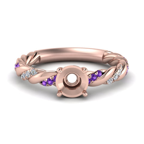 Twisted Vine Semi Mount Engagement Ring