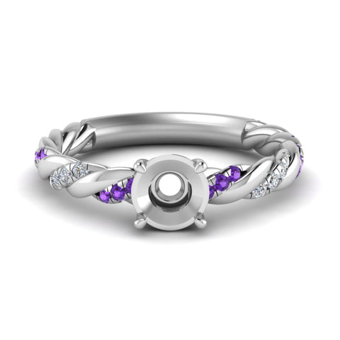 Twisted Vine Semi Mount Engagement Ring