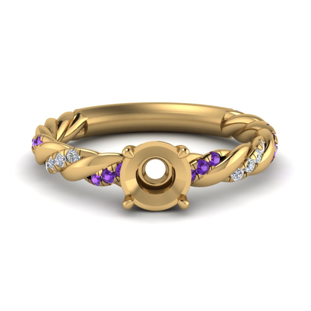 Twisted Vine Semi Mount Engagement Ring