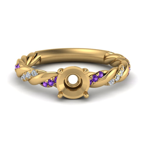 Twisted Vine Semi Mount Engagement Ring