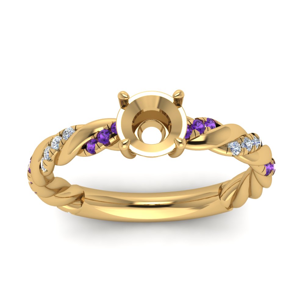 Twisted Vine Semi Mount Engagement Ring