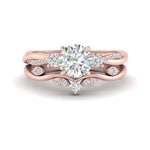 Load image into Gallery viewer, twisted-vine-vintage-band-round-cut-diamond-wedding-ring-set-in-rose-gold-FD10981ROANGLE3-NL-RG.jpg