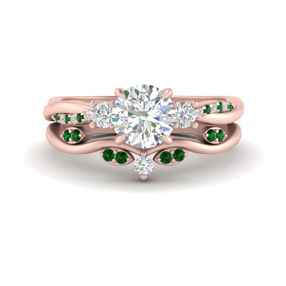 twisted-vine-vintage-band-round-cut-diamond-wedding-ring-set-with-emerald-in-rose-gold-FD10981ROGEMGRANGLE3-NL-RG.jpg