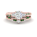 Thumbnail 41 - twisted-vine-vintage-band-round-cut-diamond-wedding-ring-set-with-emerald-in-rose-gold-FD10981ROGEMGRANGLE3-NL-RG.jpg