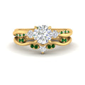 Thumbnail 49 - twisted-vine-vintage-band-round-cut-diamond-wedding-ring-set-with-emerald-in-yellow-gold-FD10981ROGEMGRANGLE3-NL-YG.jpg