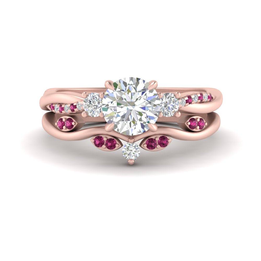 twisted-vine-vintage-band-round-cut-diamond-wedding-ring-set-with-pink-sapphire-in-rose-gold-FD10981ROGSADRPIANGLE3-NL-RG.jpg