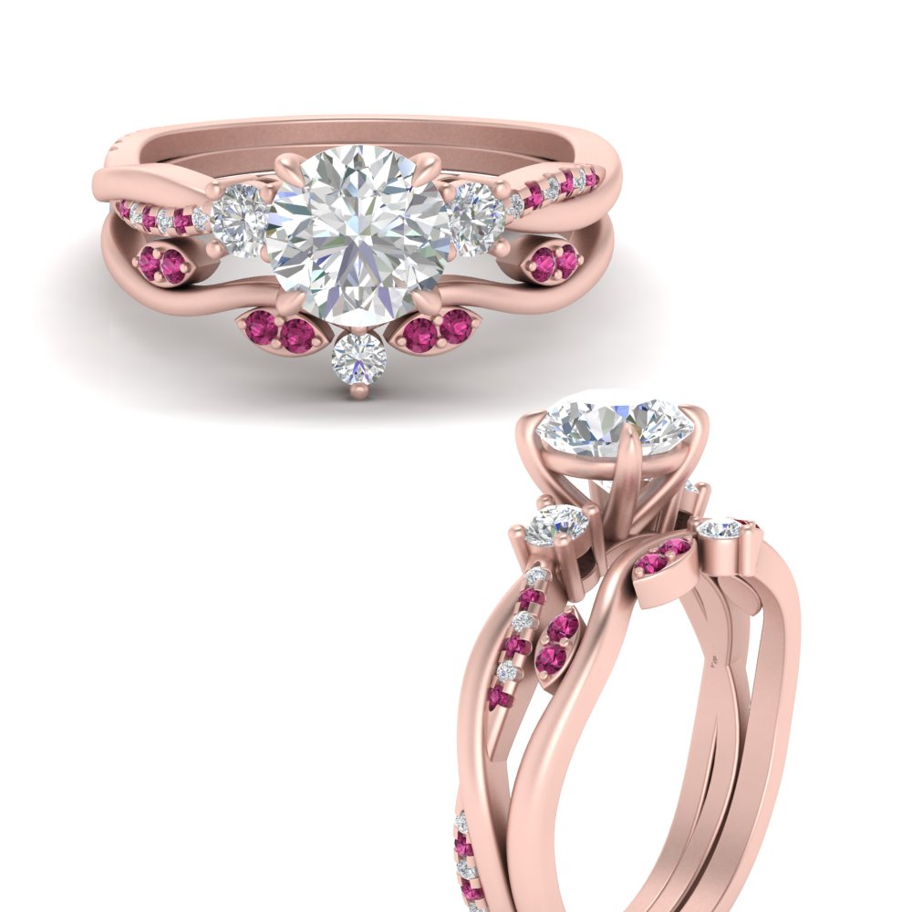 twisted-vine-vintage-band-round-cut-diamond-wedding-ring-set-with-pink-sapphire-in-rose-gold-FD10981ROGSADRPIANGLE3-NL-RG.jpg