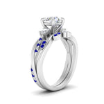 Load image into Gallery viewer, twisted-vine-vintage-band-round-cut-diamond-wedding-ring-set-with-sapphire-in-white-gold-FD10981ROGSABLANGLE3-NL-WG.jpg