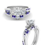 Load image into Gallery viewer, twisted-vine-vintage-band-round-cut-diamond-wedding-ring-set-with-sapphire-in-white-gold-FD10981ROGSABLANGLE3-NL-WG.jpg