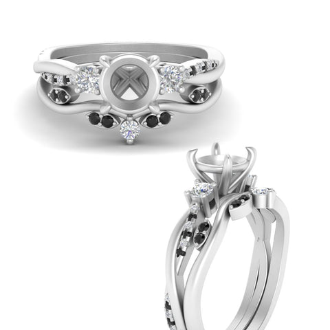 twisted-vine-vintage-band-semi-mount-diamond-wedding-ring-set-with-black-diamond-in-white-gold-FD10981SMGBLACKANGLE3-NL-WG.jpg
