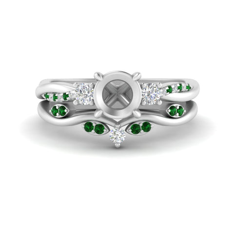 twisted-vine-vintage-band-semi-mount-diamond-wedding-ring-set-with-emerald-in-white-gold-FD10981SMGEMGRANGLE3-NL-WG.jpg