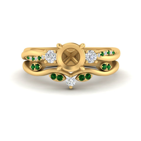 twisted-vine-vintage-band-semi-mount-diamond-wedding-ring-set-with-emerald-in-yellow-gold-FD10981SMGEMGRANGLE3-NL-YG.jpg