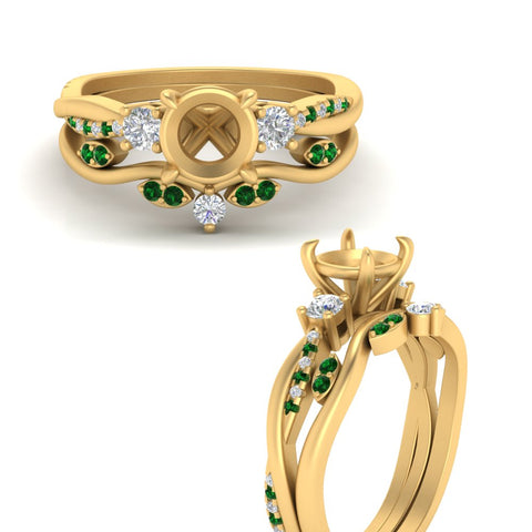 twisted-vine-vintage-band-semi-mount-diamond-wedding-ring-set-with-emerald-in-yellow-gold-FD10981SMGEMGRANGLE3-NL-YG.jpg