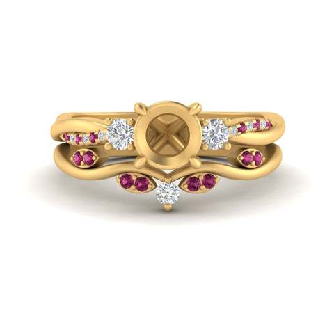 twisted-vine-vintage-band-semi-mount-diamond-wedding-ring-set-with-pink-sapphire-in-yellow-gold-FD10981SMGSADRPIANGLE3-NL-YG.jpg