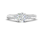 Load image into Gallery viewer, Twisted Vine Vintage Round Cut Engagement Ring
