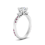 Load image into Gallery viewer, Twisted Vine Vintage Round Cut Engagement Ring
