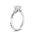 Load image into Gallery viewer, Twisted Vine Vintage Round Cut Engagement Ring
