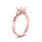 Load image into Gallery viewer, Twisted Vine Vintage Semi Mount Diamond Engagement Ring
