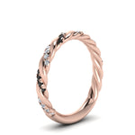 Load image into Gallery viewer, twisted-vine-wedding-band-with-black-diamond-in-rose-gold-FD9127BGBLACKANGLE2-NL-RG
