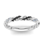 Load image into Gallery viewer, twisted-vine-wedding-band-with-black-diamond-in-white-gold-FD9127BGBLACKANGLE5-NL-WG
