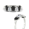 Load image into Gallery viewer, two-carat-5-stone-black-diamond-teardrop-anniversary-ring-in-white-gold-fdwb8008peblackangle3-2.00ct-nl-wg.jpg