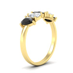 Load image into Gallery viewer, two-carat-5-stone-black-diamond-teardrop-anniversary-ring-in-yellow-gold-fdwb8008peblackangle2-2.00ct-nl-yg.jpg