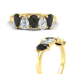 Load image into Gallery viewer, two-carat-5-stone-black-diamond-teardrop-anniversary-ring-in-yellow-gold-fdwb8008peblackangle3-2.00ct-nl-yg.jpg