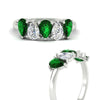 Load image into Gallery viewer, two-carat-5-stone-emerald-teardrop-anniversary-ring-in-white-gold-fdwb8008pegemgrangle3-2.00ct-nl-wg.jpg
