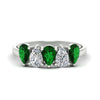 Load image into Gallery viewer, two-carat-5-stone-emerald-teardrop-anniversary-ring-in-white-gold-fdwb8008pegemgrsleep-2.00ct-nl-wg.jpg