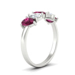Load image into Gallery viewer, two-carat-5-stone-pink-sapphire-teardrop-anniversary-ring-in-white-gold-fdwb8008pegsadrpiangle2-2.00ct-nl-wg.jpg