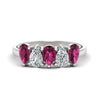 Load image into Gallery viewer, two-carat-5-stone-pink-sapphire-teardrop-anniversary-ring-in-white-gold-fdwb8008pegsadrpisleep-2.00ct-nl-wg.jpg