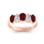 Load image into Gallery viewer, two-carat-5-stone-ruby-teardrop-anniversary-ring-in-rose-gold-fdwb8008pegrudrangle5-2.00ct-nl-rg.jpg