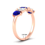 Load image into Gallery viewer, two-carat-5-stone-sapphire-teardrop-anniversary-ring-in-rose-gold-fdwb8008pegsablangle2-2.00ct-nl-rg-hw.jpg