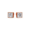 Load image into Gallery viewer, Stylish Princess Bezel Diamond Studs