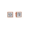 Load image into Gallery viewer, Stylish Princess Bezel Diamond Studs