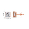 Load image into Gallery viewer, Stylish Princess Bezel Diamond Studs