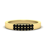 Load image into Gallery viewer, two-line-round-black-diamond-band-ring-in-yellow-gold-FD11382BGBLACK-0.25CT-NL-YG
