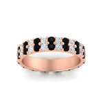 Load image into Gallery viewer, two-line-round-diamond-band-ring-with-black-diamond-in-rose-gold-FD11378BGBLACK-1.80CT-NL-RG
