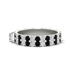 Load image into Gallery viewer, two-line-round-diamond-band-ring-with-black-diamond-in-white-gold-FD11378BGBLACK-1.80CT-NL-WG
