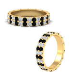 Load image into Gallery viewer, two-line-round-diamond-band-ring-with-black-diamond-in-yellow-gold-FD11378BGBLACK-1.80CT-NL-YG
