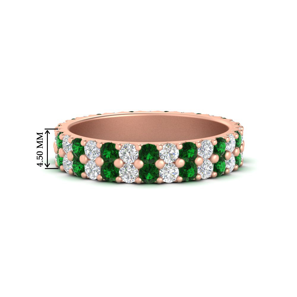 two-line-round-diamond-band-ring-with-emerald-in-rose-gold-FD11378BGEMGR-1.80CT-NL-RG