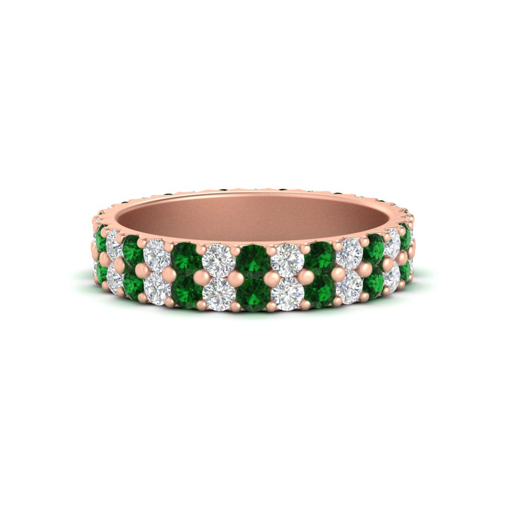two-line-round-diamond-band-ring-with-emerald-in-rose-gold-FD11378BGEMGR-1.80CT-NL-RG