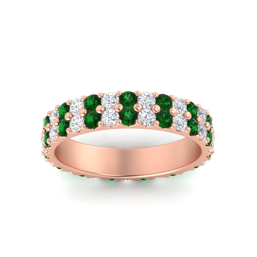 two-line-round-diamond-band-ring-with-emerald-in-rose-gold-FD11378BGEMGR-1.80CT-NL-RG