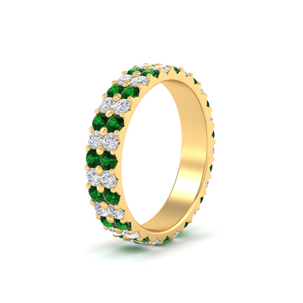 two-line-round-diamond-band-ring-with-emerald-in-yellow-gold-FD11378BGEMGR-1.80CT-NL-YG