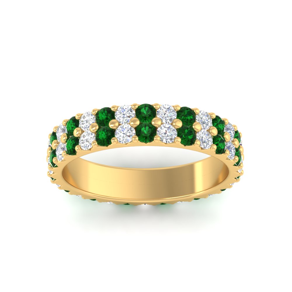 two-line-round-diamond-band-ring-with-emerald-in-yellow-gold-FD11378BGEMGR-1.80CT-NL-YG